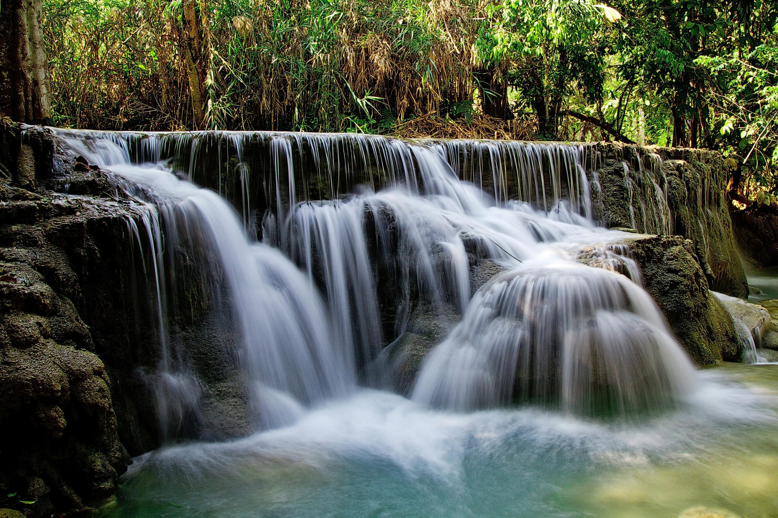 Waterfalls Beside Green Grass